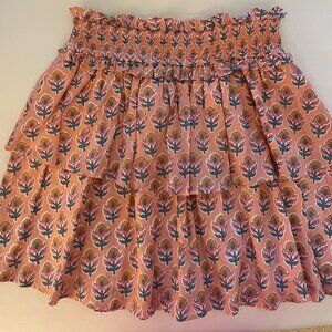 Marea Peach Tiered Skirt